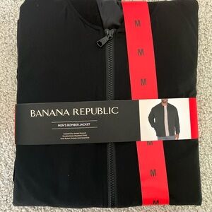 Banana Republic Men's Black Bomber Jacket